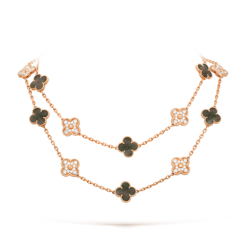 Vintage Alhambra long necklace, 20 motifs