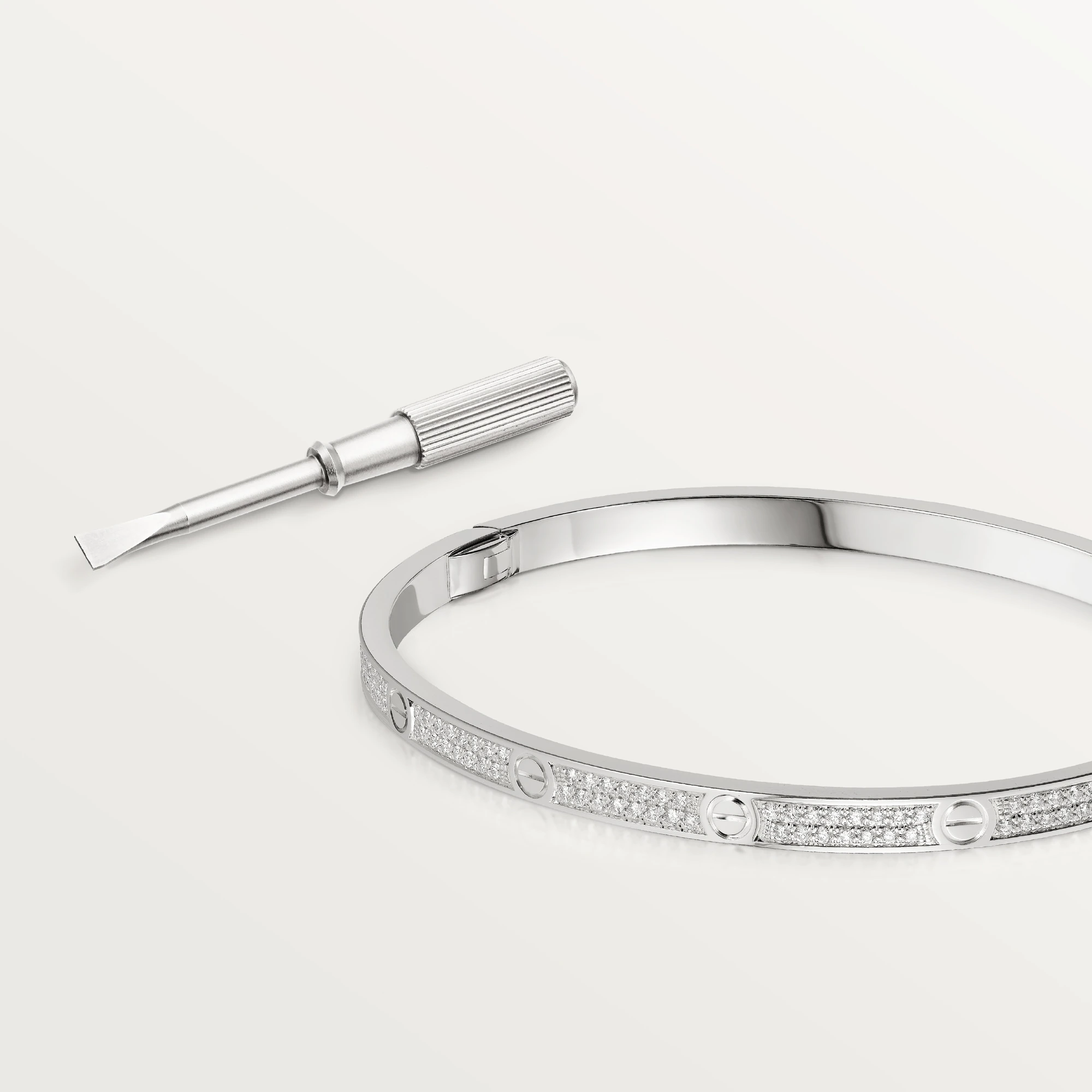 LOVE BRACELET, SMALL MODEL, PAVÉ