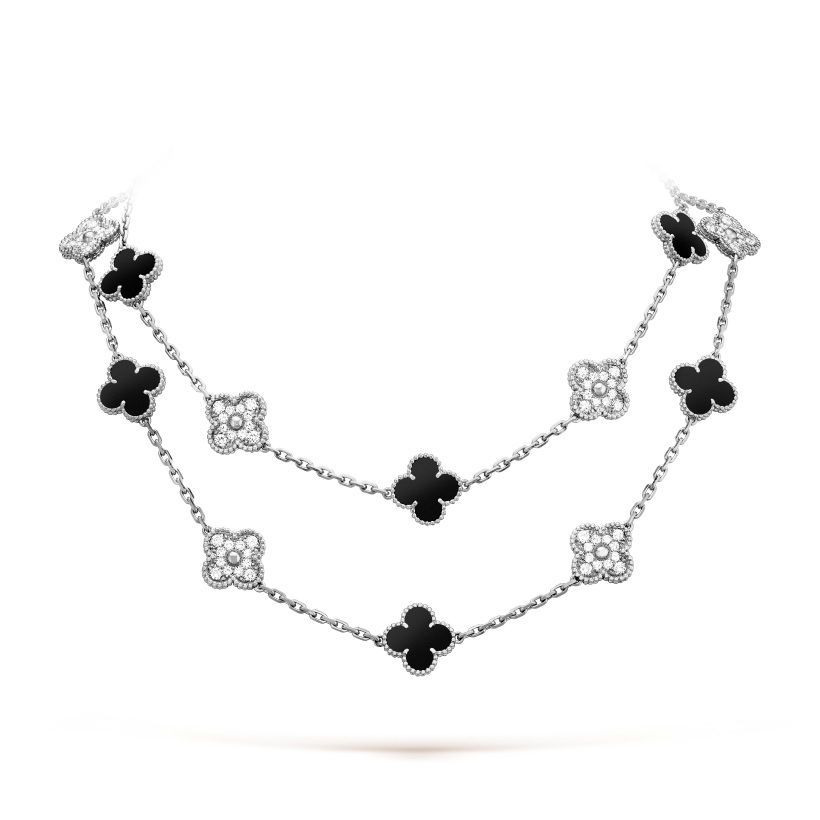 Vintage Alhambra long necklace, 20 motifs