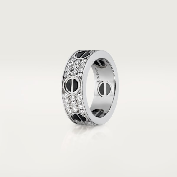 LOVE RING, DIAMOND-PAVED, CERAMIC