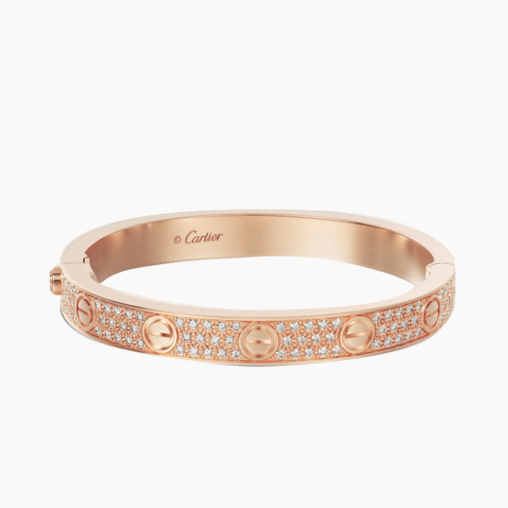 LOVE BRACELET, DIAMOND-PAVED