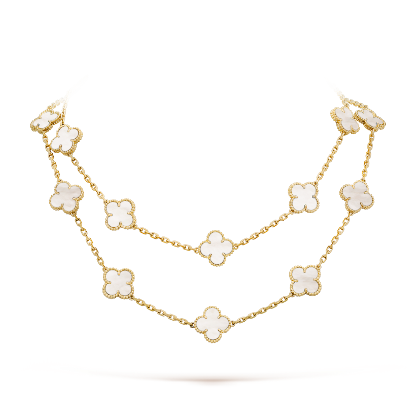 Vintage Alhambra long necklace, 20 motifs