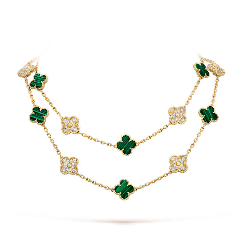 Vintage Alhambra long necklace, 20 motifs