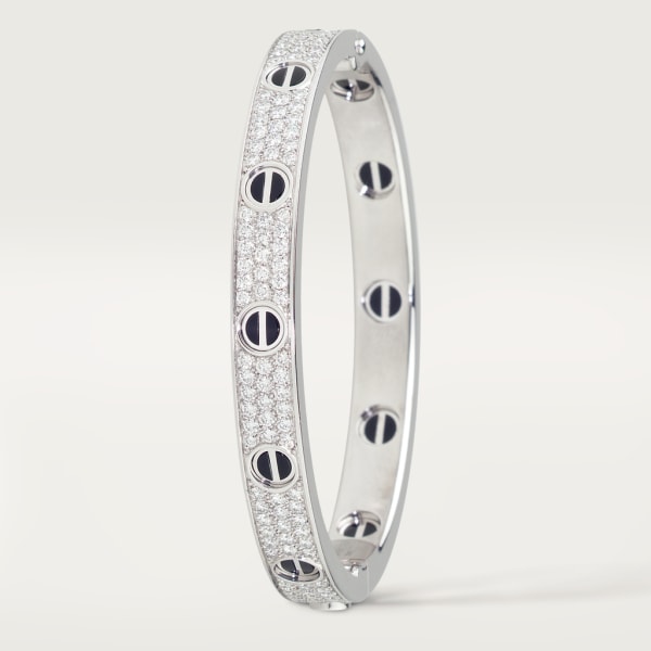 LOVE BRACELET, DIAMOND-PAVED, CERAMIC