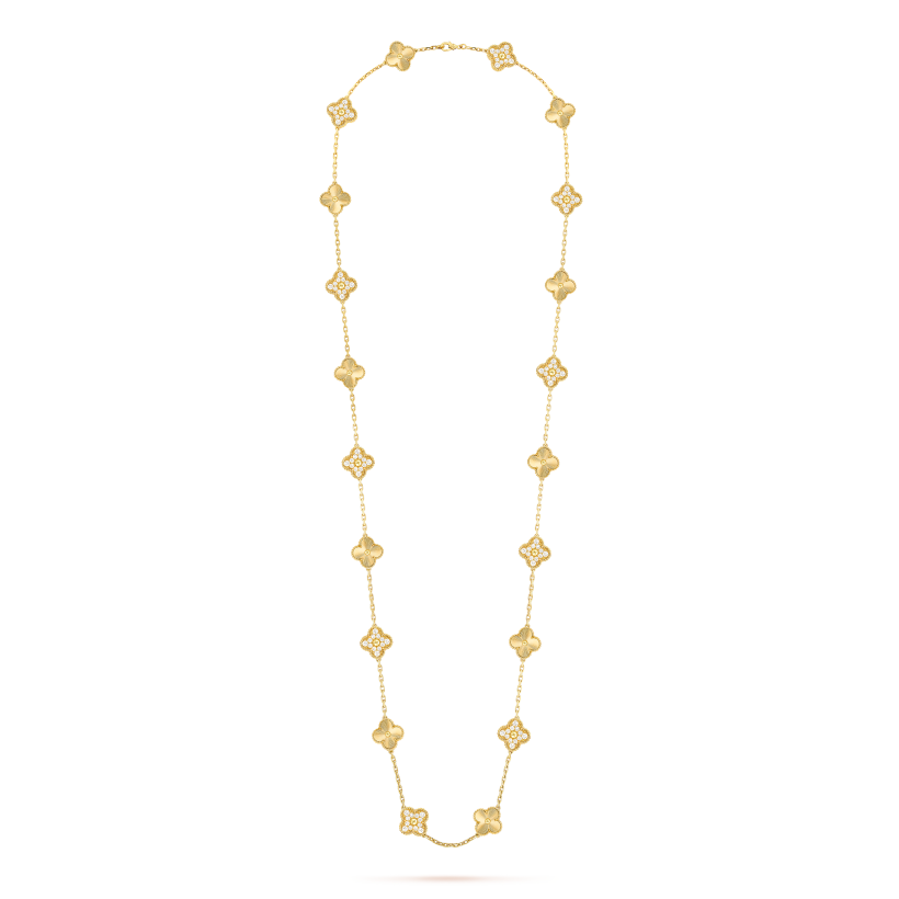 Vintage Alhambra long necklace, 20 motifs