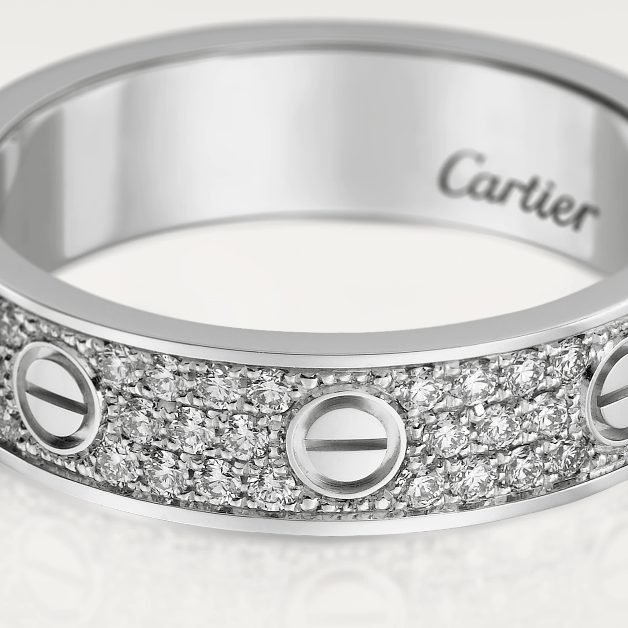 LOVE WEDDING BAND, DIAMOND-PAVED