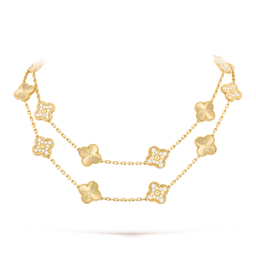 Vintage Alhambra long necklace, 20 motifs