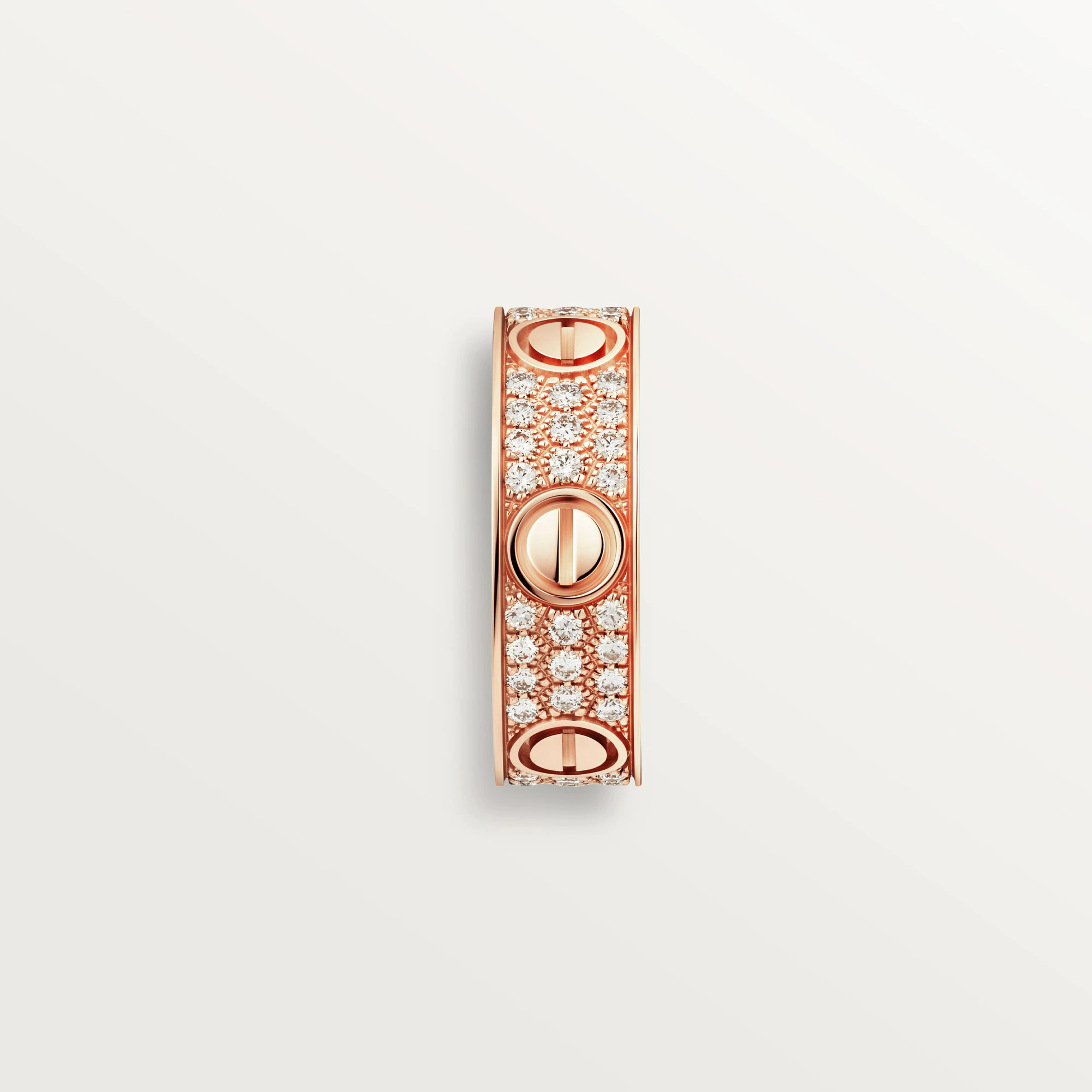 LOVE RING, DIAMOND-PAVED