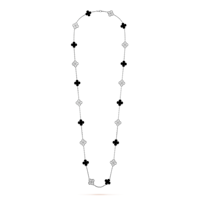 Vintage Alhambra long necklace, 20 motifs