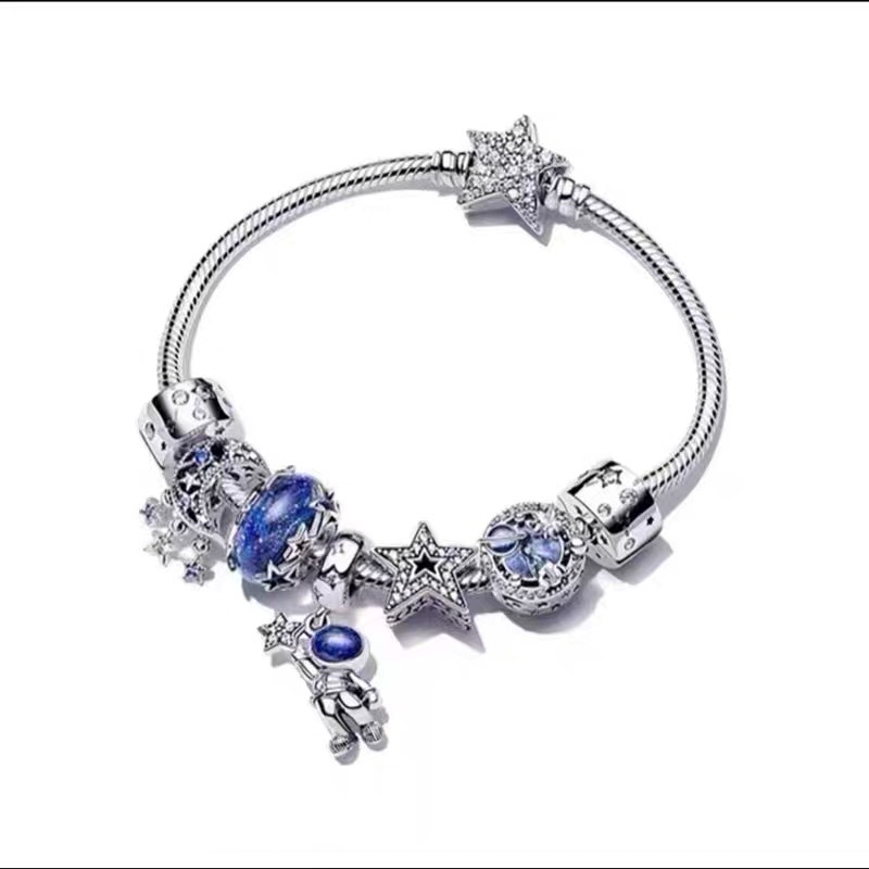 High Version pan luxuryreplica 925 Silver Cross-border Hot Sale Shining Star Picking Journey Bracelet Bracelet High Goods suit