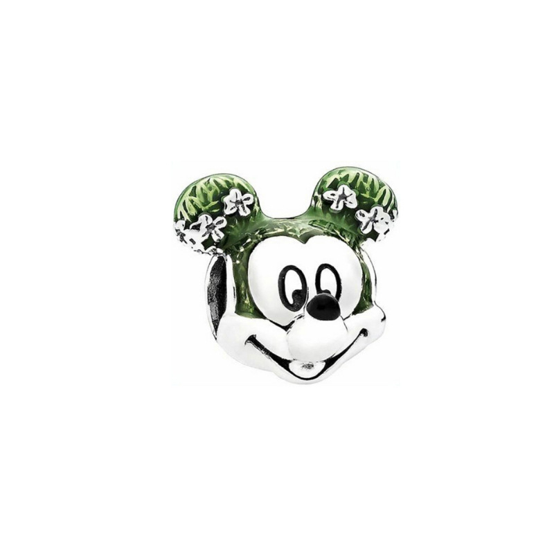 pan luxuryreplica S925 Silver Mouse Beads Di Sini Series Fixed Buckle Full Diamond Mickey Minnie DIY Accessories Beads