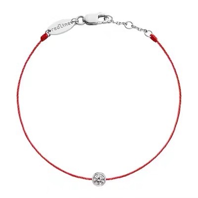 High Version CNCRedlineV Gold French Red Rope Benmingnian Woven Bracelet 18K Gold Men and Women Couple Hand Rope