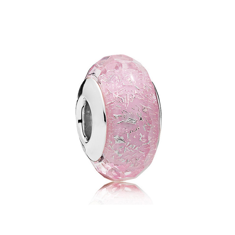 Factory direct pan luxuryreplica 925 sterling silver cutting surface flashing bubbles glazed beads beads DIY accessories loose beads