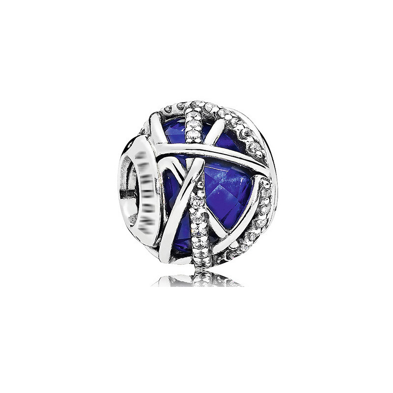 pan luxuryreplica 925 Silver Blue Series Heart of the Sea Dreamcatcher Hollow Pumpkin Car Hangers Beaded Beads