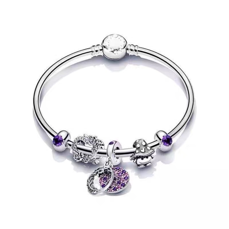 High Version pan luxuryreplica Bracelet 925 Sterling Silver Blue Ocean Series DIY Beaded Beaded Bracelet Fashion Hot Selling