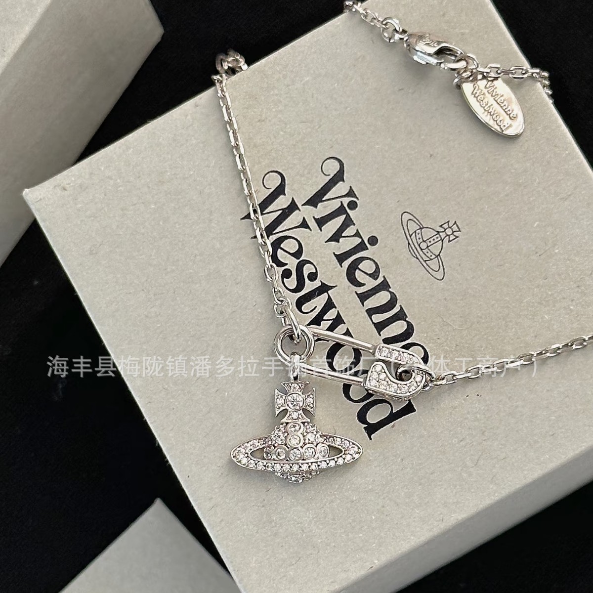 High Version Western Queen Mother Necklace Women's Classic Saturn Pin Pearl High-end 925 Silver Necklace High Version