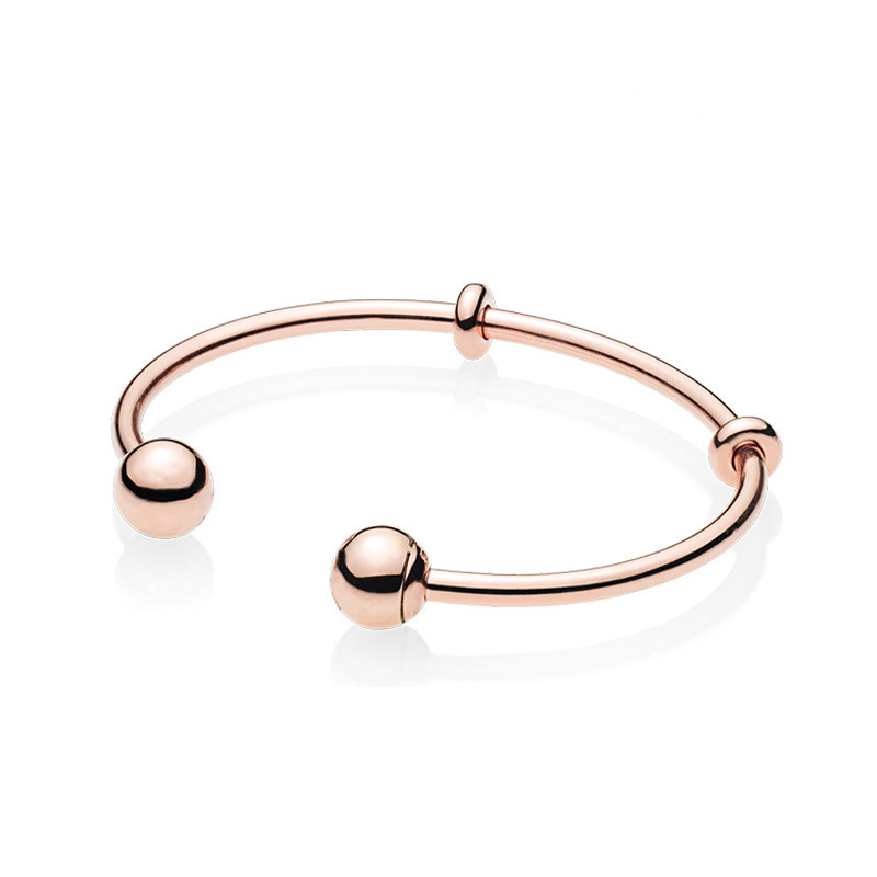 Factory direct pan luxuryreplica 925 sterling silver rose gold meteor opening bracelet DIY accessories basic chain bracelet