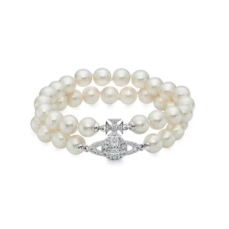 High version of the Western Empress Dowager double layer pearl bracelet Yan Zhen with Saturn bracelet  counter inspection on behalf of the hair