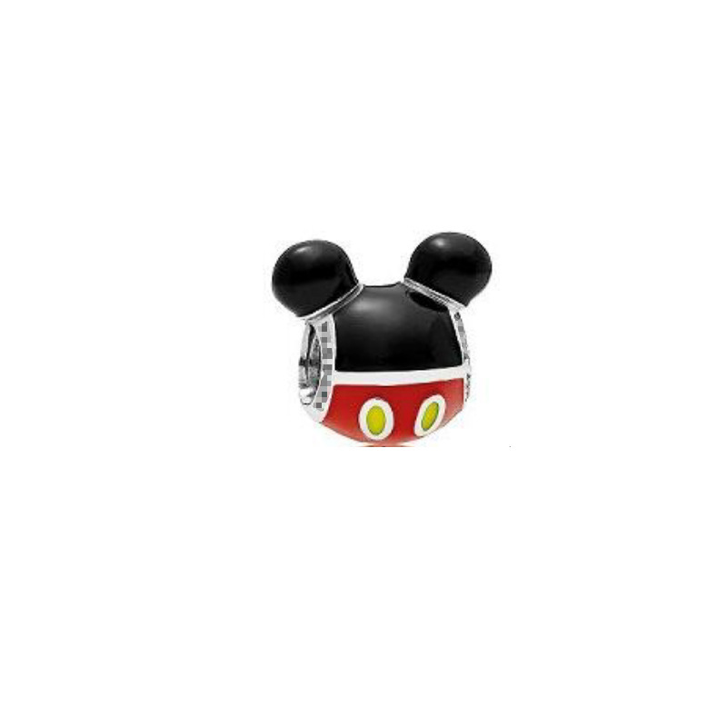 pan luxuryreplica S925 Silver Mouse Beads Di Sini Series Fixed Buckle Full Diamond Mickey Minnie DIY Accessories Beads