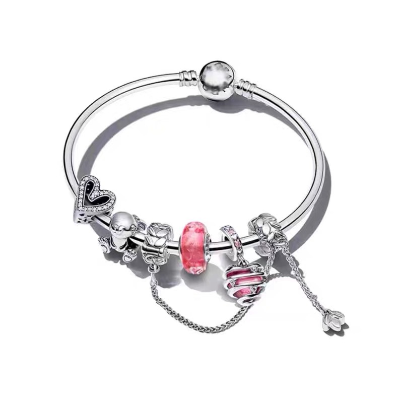 High Version pan luxuryreplica Bracelet 925 Sterling Silver Blue Ocean Series DIY Beaded Beaded Bracelet Fashion Hot Selling