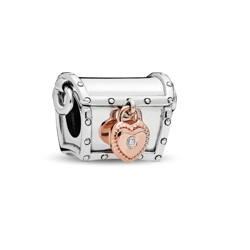 pan luxuryreplica Beads Bow Clover Gift Box Bag Hanging Beads DIY Accessories Beads 925 Sterling Silver