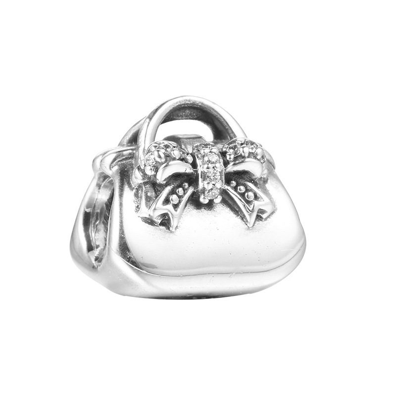 pan luxuryreplica Beads Bow Clover Gift Box Bag Hanging Beads DIY Accessories Beads 925 Sterling Silver