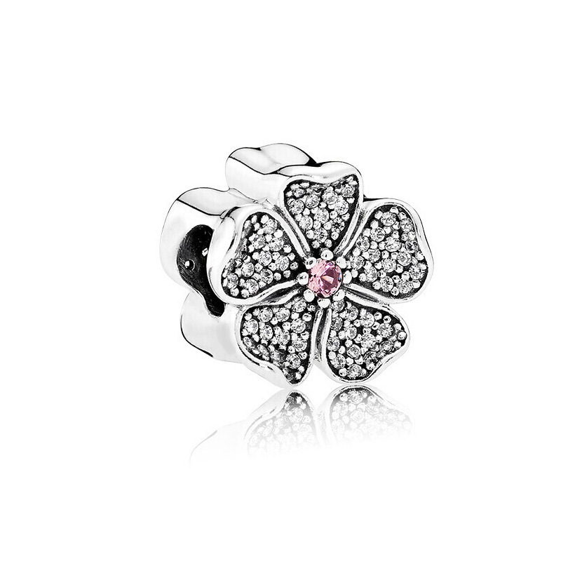 pan luxuryreplica Beads Bow Clover Gift Box Bag Hanging Beads DIY Accessories Beads 925 Sterling Silver