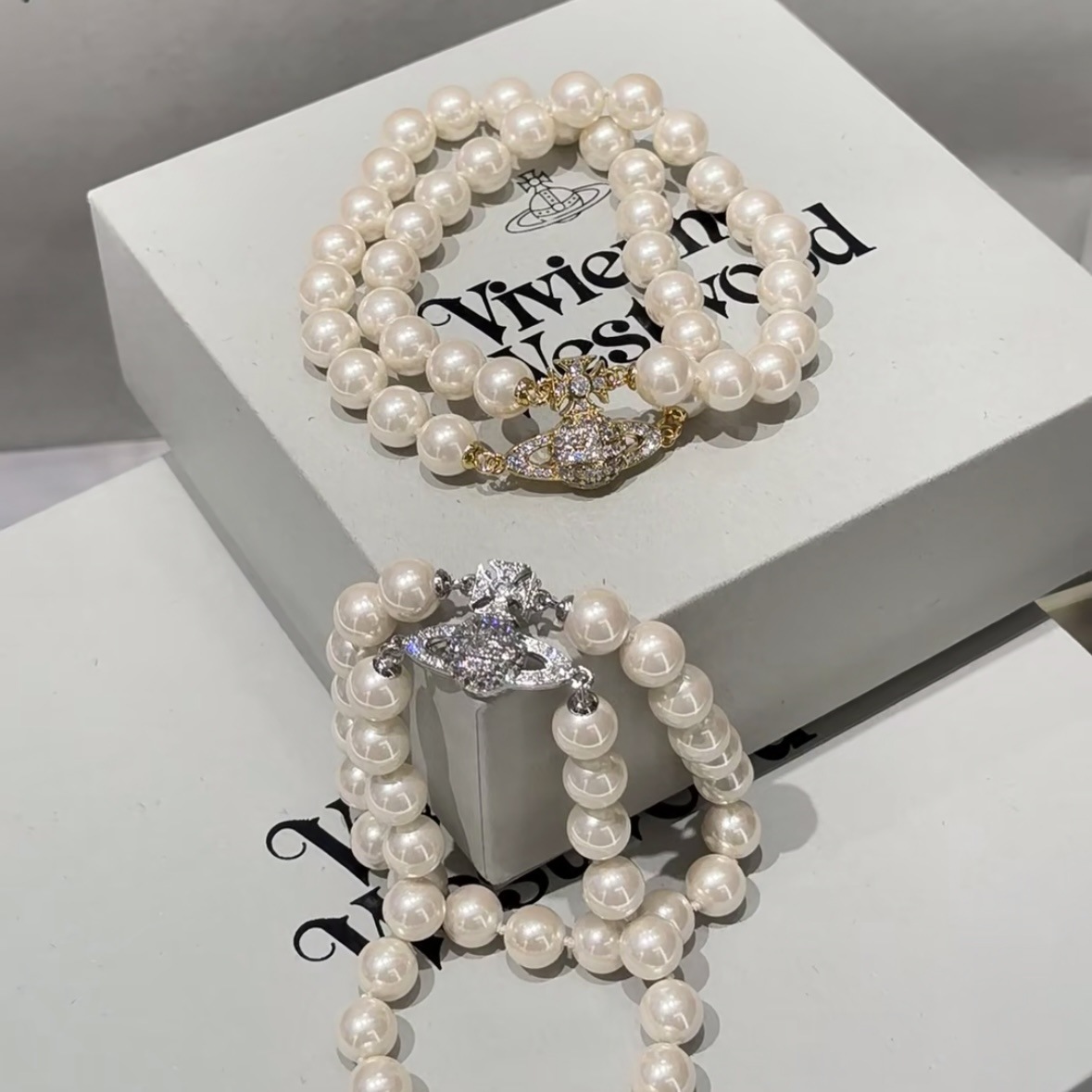 High version of the Western Empress Dowager double layer pearl bracelet Yan Zhen with Saturn bracelet  counter inspection on behalf of the hair