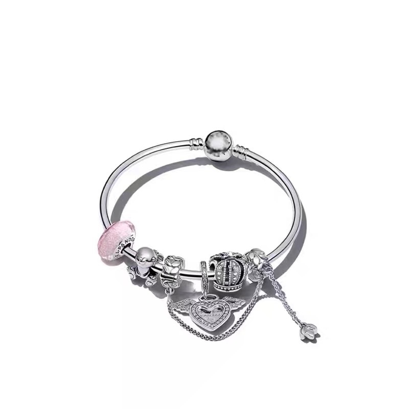 High Version pan luxuryreplica Bracelet 925 Sterling Silver Blue Ocean Series DIY Beaded Beaded Bracelet Fashion Hot Selling