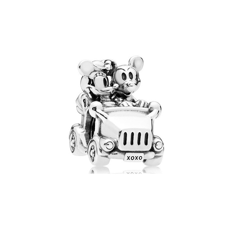 pan luxuryreplica S925 Silver Mouse Beads Di Sini Series Fixed Buckle Full Diamond Mickey Minnie DIY Accessories Beads