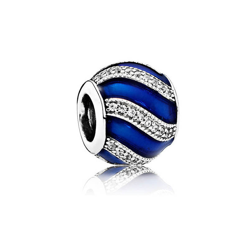 pan luxuryreplica 925 Silver Blue Series Heart of the Sea Dreamcatcher Hollow Pumpkin Car Hangers Beaded Beads