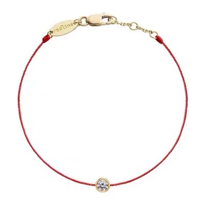 High Version CNCRedlineV Gold French Red Rope Benmingnian Woven Bracelet 18K Gold Men and Women Couple Hand Rope