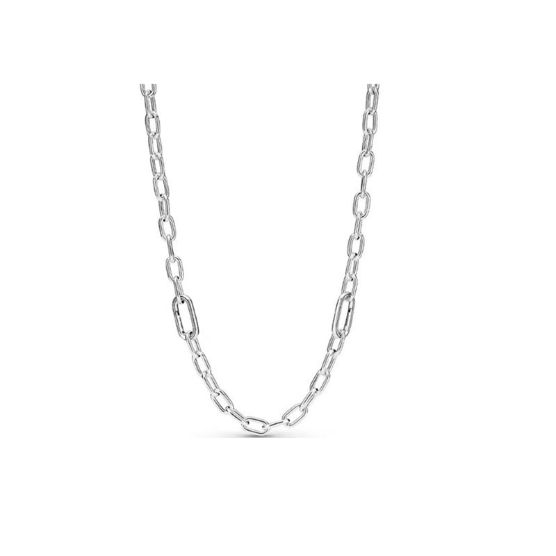 pan luxuryreplica 925 Sterling Silver Necklace Me Series Lock Head Chain Women's Pearl Necklace DIY Basic Clavicle Chain Women