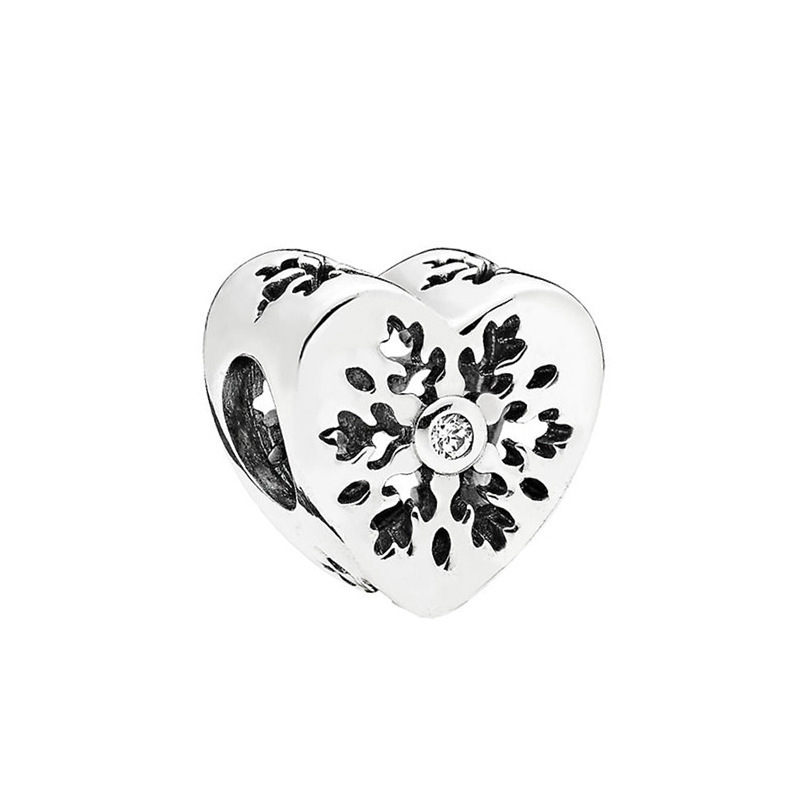 Factory direct pan luxuryreplica love 925 silver beads DIY accessories heart lock key hanging beads loose beads