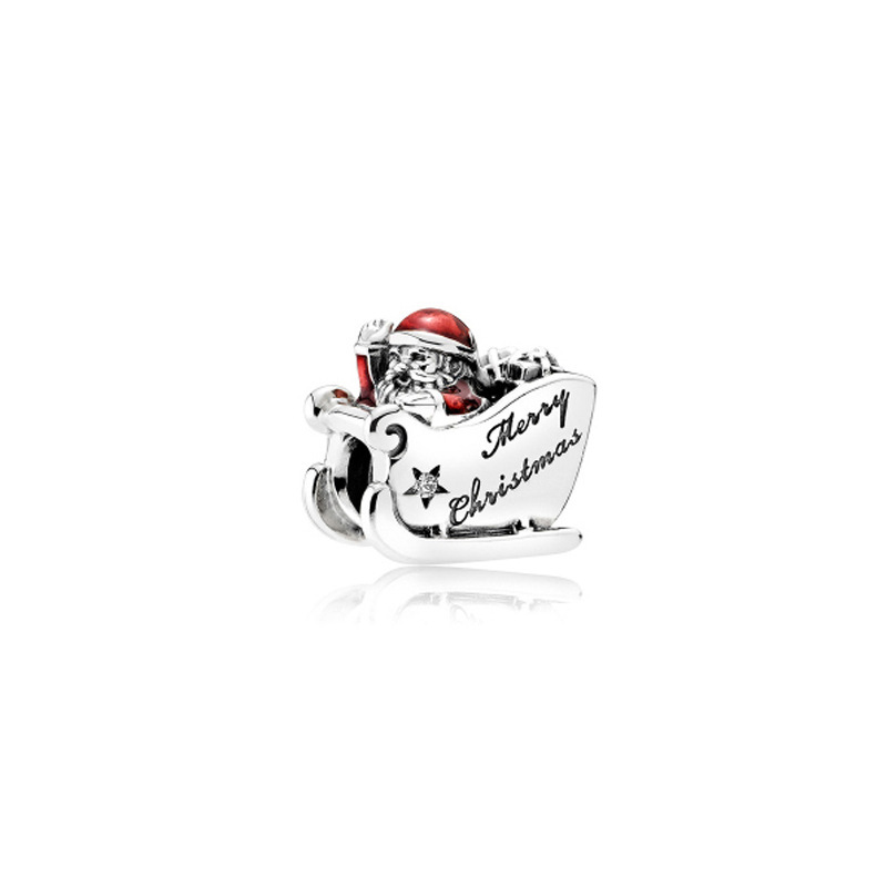 Factory direct pan luxuryreplica 925 sterling silver animal Christmas snowman train gift box hanging beads DIY accessories beads