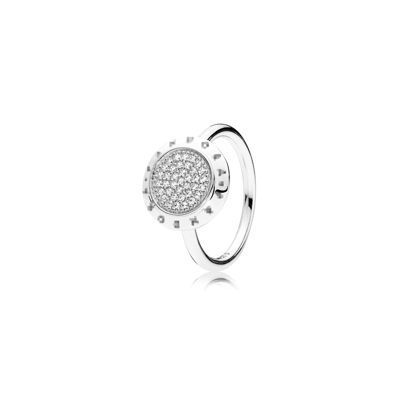 Factory direct pan luxuryreplica 925 sterling silver flowers four-leaf bright halo series lovers ring