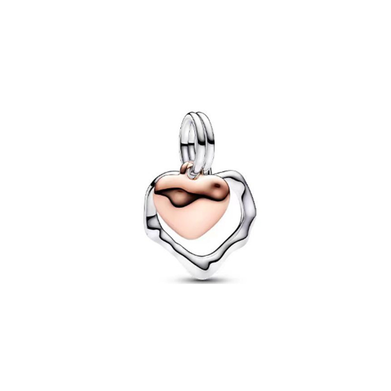 pan  luxuryreplica beads new love string ornaments rose gold pavé love two-in-one pendant 925 silver Tanabata gift