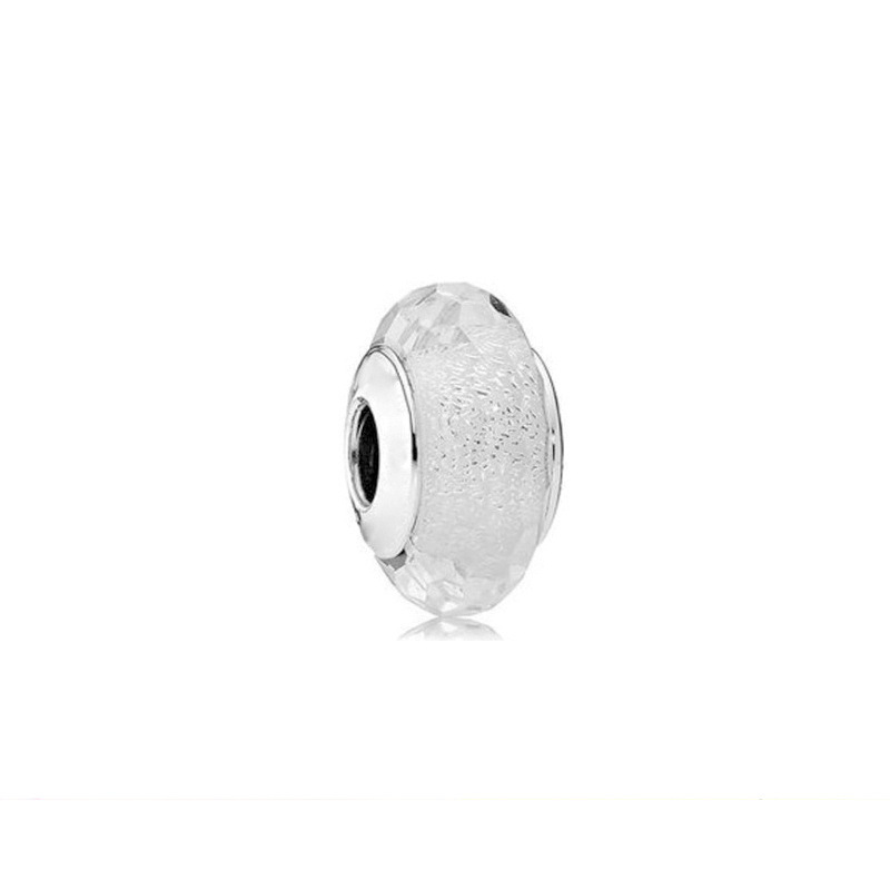 Factory Outlet pan  luxuryreplica 925 Silver Shining Blue Cutting Surface Series Glazed Beads String Hanging DIY Beads