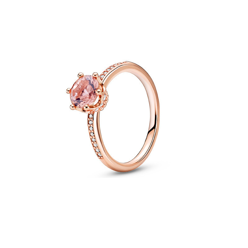 pan  luxuryreplica Rose Heart-to-Heart Love Bean Sprouts All-Match Couple Ring Matching Ring