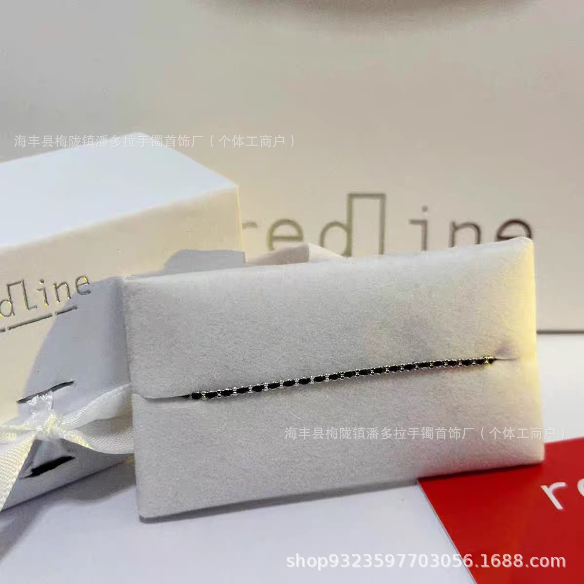 Same Black Rope French redline Woven Interwoven Moon Old Rope Little Red Rope Bracelet Hand Rope