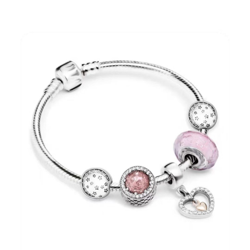 pan  luxuryreplica New Bracelet s925 Sterling Silver Rose suit Adventure Travel DIY Beaded Pendant King of Glory Bracelet