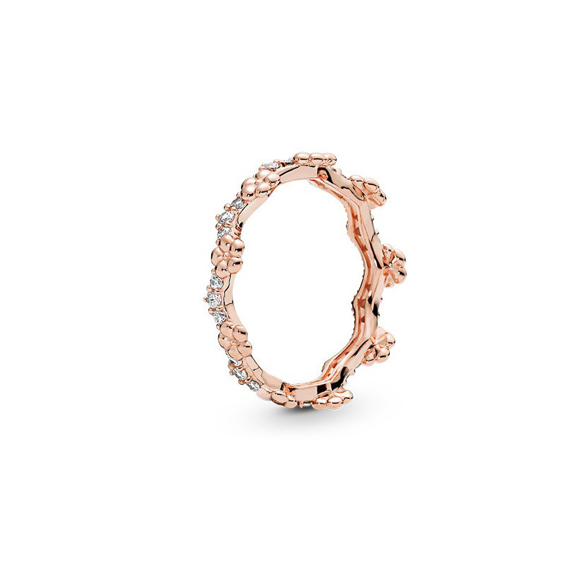 pan  luxuryreplica Rose Heart-to-Heart Love Bean Sprouts All-Match Couple Ring Matching Ring