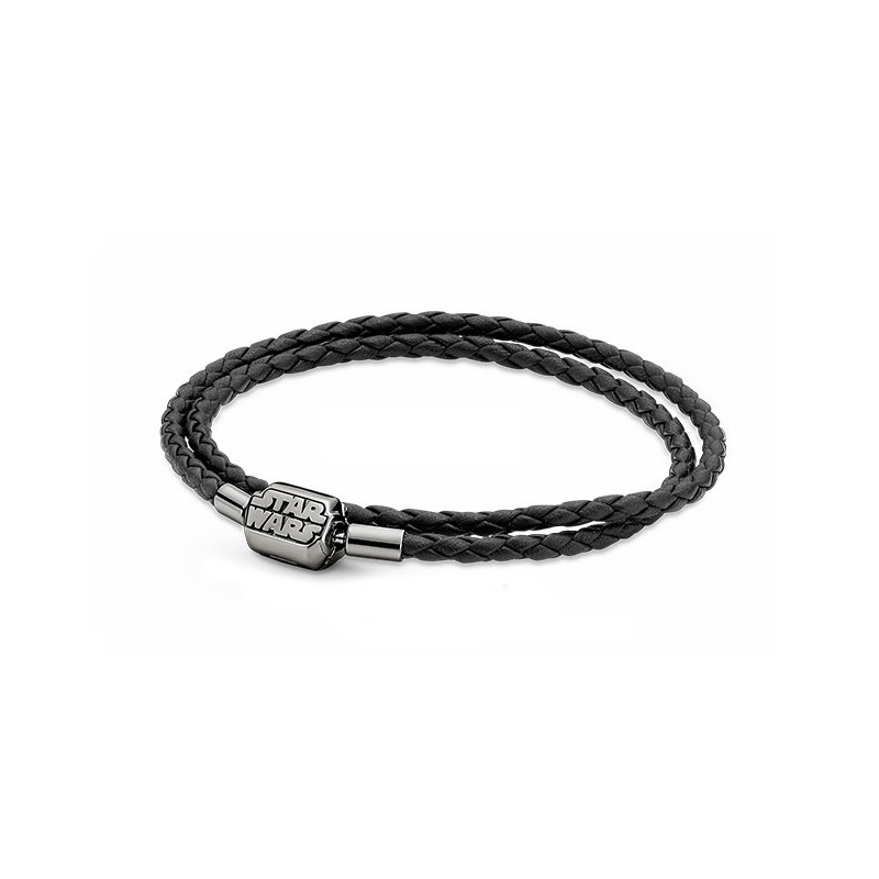 pan luxuryreplica 925 Sterling Silver Buckle Black Single Loop Double Loop Woven Leather Rope DIY Base Bracelet