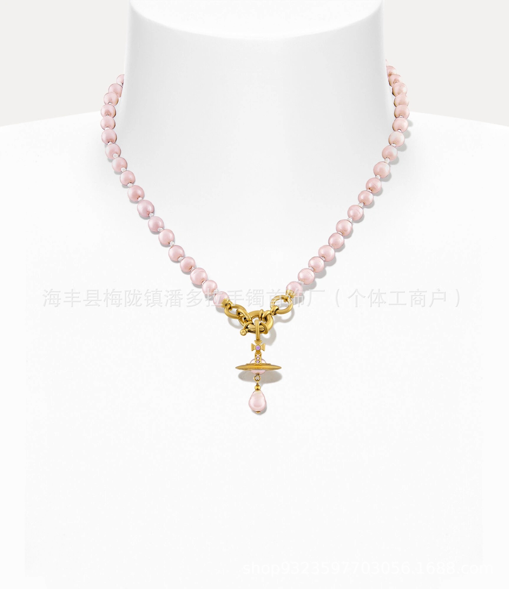 New Empress Dowager Baroque Water Drop Pearl High Sense Stereo Saturn UFO Pearl Necklace Earrings Bracelet for Women