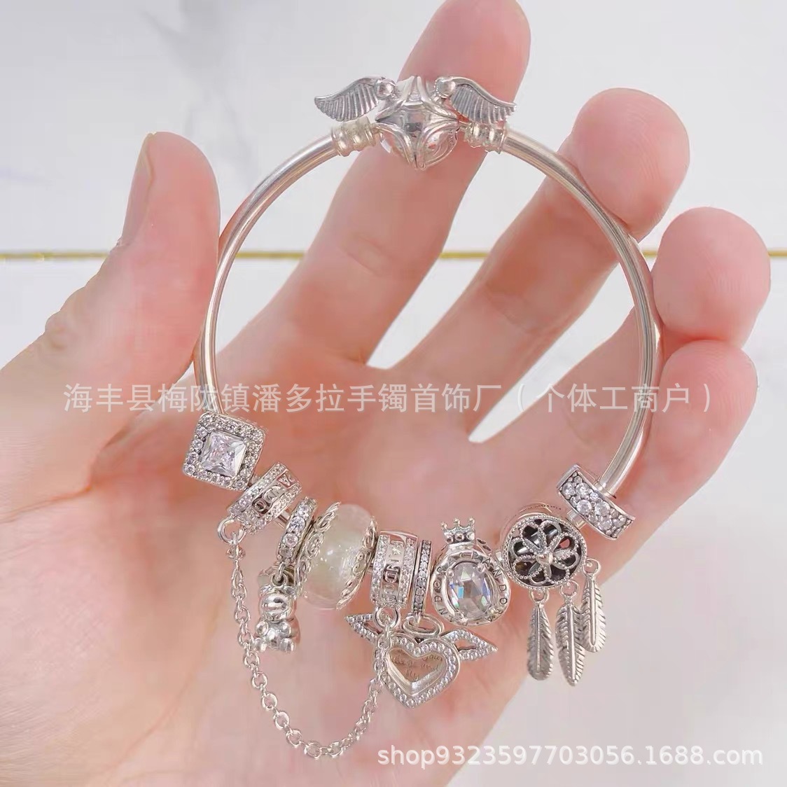 Pan luxuryreplica Love for Life Set Angel Wing Bracelet Birthday Valentine's Day Gift for Girlfriend