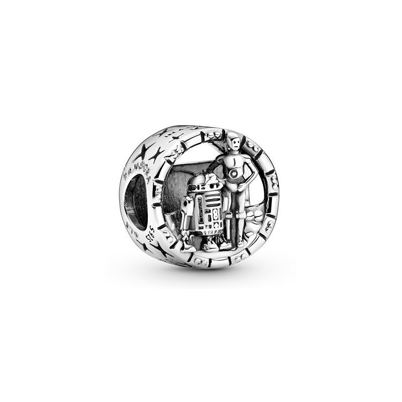 Factory Outlet pan luxuryreplica 925 Silver Planet Series Black Wushu Baby Fixing Clip Pendant Hanging Beads