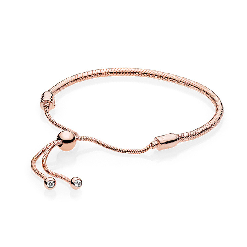 Factory direct pan  luxuryreplica copper rose gold peach blossom series adjustable temperament DIY basic bracelet