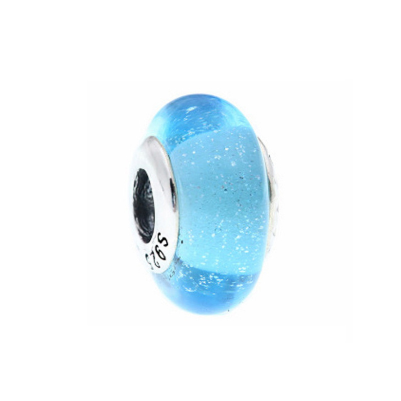 pan  luxuryreplica 925 Pure Silver Di S NI Love Rainbow Glazed Beads Hanging Beads DIY Accessories Beads