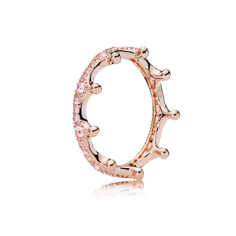 pan  luxuryreplica Rose Heart-to-Heart Love Bean Sprouts All-Match Couple Ring Matching Ring