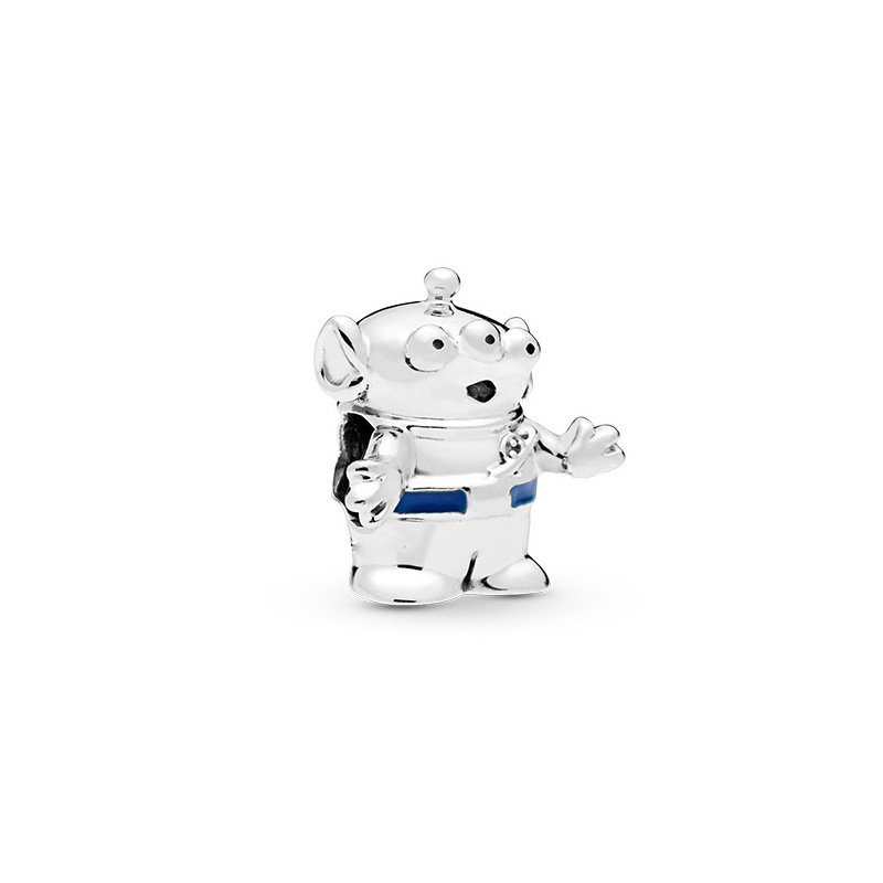pan luxuryreplica 925 sterling silver robot panda animal cute personality hanging beads DIY accessories beads